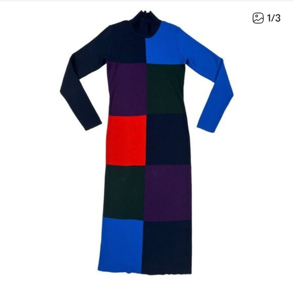 Tory Burch-Tory Sport Multicolor Ribbed  Block Dress
